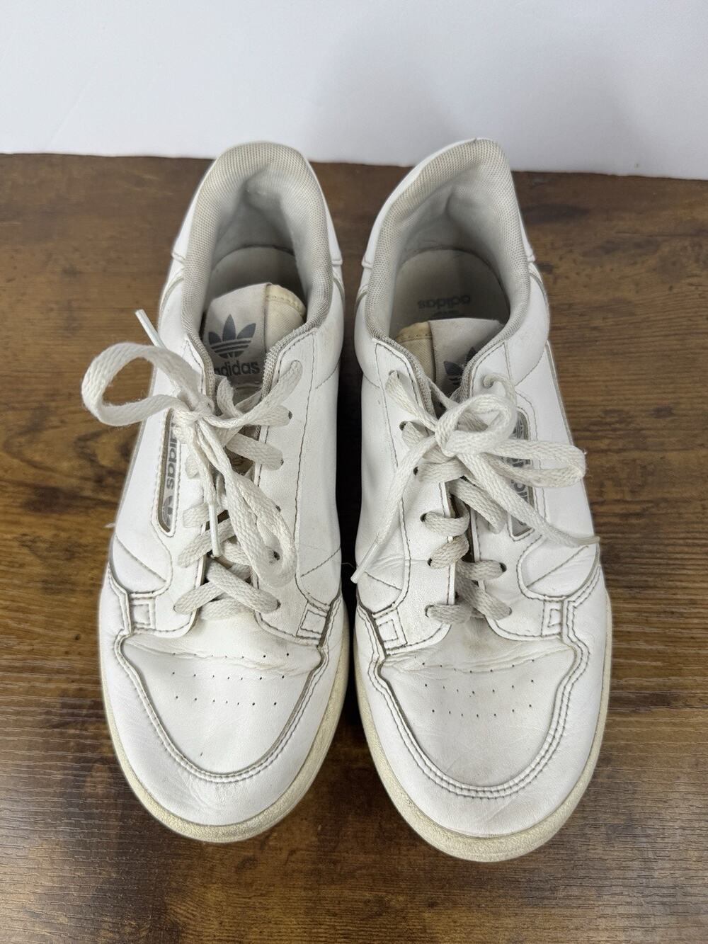 adidas Continental 80 J White Grey Sneakers Big Kid 5.5Y EE8383 Ortholite